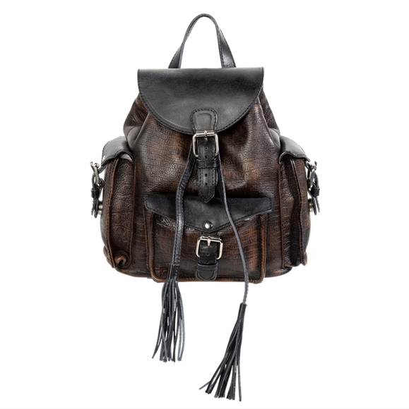 FreeBird by Steven BRETT Brown Distressed Backpack - Picture 3 of 11